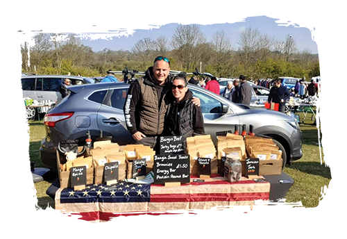 Beef Jerky and Biltong Producer in Crawley and Horsham our first trading event Tony and Caroline